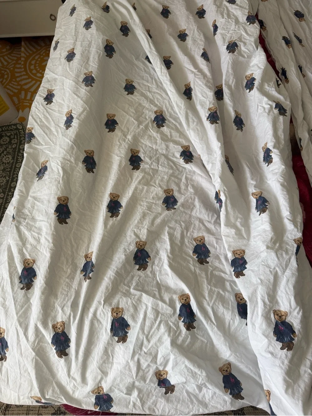 Vintage Polo Ralph Lauren Polo Bear Twin Fitted & Flat Sheet Set